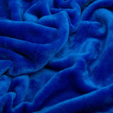 Тканина махрове полотно Велсофт, 175 см, 400 г/м2, м'яка тканина для пледів, халатів, піжам, покривал Індіго