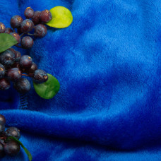 Тканина махрове полотно Велсофт, 175 см, 400 г/м2, м'яка тканина для пледів, халатів, піжам, покривал Індіго