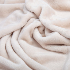 Тканина махрове полотно Велсофт, 175 см, 400 г/м2, м'яка тканина для пледів, халатів, піжам, покривал крем