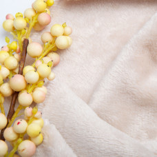 Тканина махрове полотно Велсофт, 175 см, 400 г/м2, м'яка тканина для пледів, халатів, піжам, покривал крем