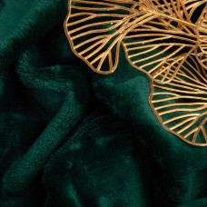 Тканина махрове полотно Велсофт, 175 см, 400 г/м2, м'яка тканина для пледів, халатів, піжам, покривал смарагд