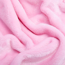 Тканина махрове полотно Велсофт, 175 см, 400 г/м2, м'яка тканина для пледів, халатів, піжам, покривал рожева