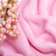 Тканина махрове полотно Велсофт, 175 см, 400 г/м2, м'яка тканина для пледів, халатів, піжам, покривал рожева