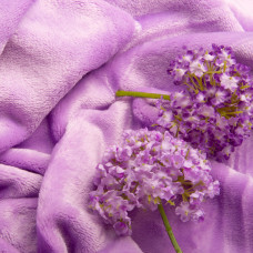 Тканина махрове полотно Велсофт, 175 см, 400 г/м2, м'яка тканина для пледів, халатів, піжам, покривал бузкова