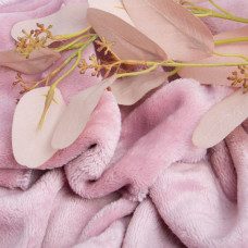 Тканина махрове полотно Велсофт, 175 см, 400 г/м2, м'яка тканина для пледів, халатів, піжам, покривал пудра