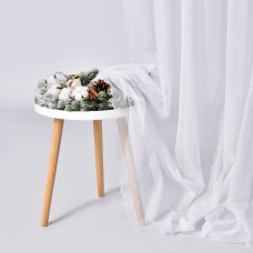 Тканина тюль жакард Ірма, 285 см, 65 гр/м2, 0001-біла