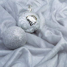 Тканина трикотаж Феєрія металік креп, 150 см, 100 г/м2, для суконь, костюмів, блуз сірий