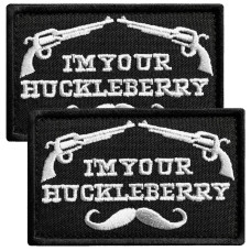 Набір шевронів 2 шт. з липучкою I am your Huckleberry 5x8 см вишитий патч шеврон нашивка