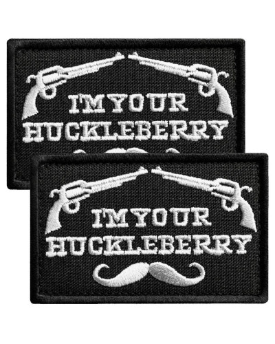 Набір шевронів 2 шт. з липучкою I am your Huckleberry 5x8 см вишитий патч шеврон нашивка