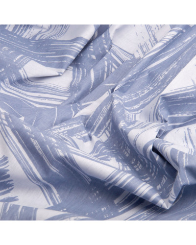 Тканина бязь ранфорс для постільної білизни, бавовна, 130 гр/м2, 240 см M02283/11 Елегія денім