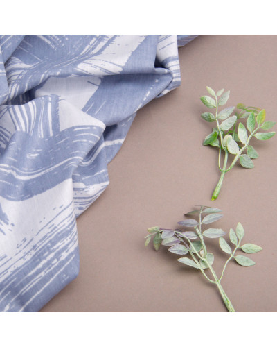 Тканина бязь ранфорс для постільної білизни, бавовна, 130 гр/м2, 240 см M02283/11 Елегія денім