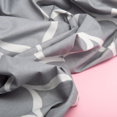 Тканина бязь ранфорс для постільної білизни, бавовна, 130 гр/м2, 240 см 20311 v-06 Хвилі сірі