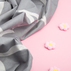 Тканина бязь ранфорс для постільної білизни, бавовна, 130 гр/м2, 240 см 20311 v-06 Хвилі сірі