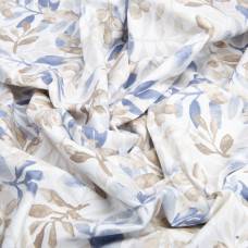 Тканина бязь ранфорс для постільної білизни, бавовна, 130 г/м2, 240 см 11.27809/21 Гілочка синя