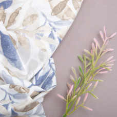 Тканина бязь ранфорс для постільної білизни, бавовна, 130 г/м2, 240 см 11.27809/21 Гілочка синя