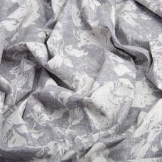 Тканина бязь ранфорс для постільної білизни, бавовна, 130 г/м2, 240 см 3.28997/13 Троянди на сірому