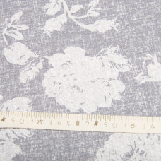 Тканина бязь ранфорс для постільної білизни, бавовна, 130 г/м2, 240 см 3.28997/13 Троянди на сірому
