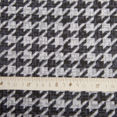 Тканина бязь ранфорс для постільної білизни, бавовна, 130 г/м2, 240 см 4.28656/33 Гусяча лапка чорна