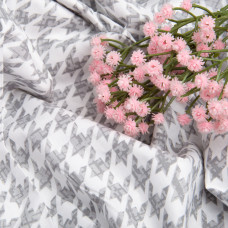 Тканина бязь ранфорс для постільної білизни, бавовна, 130 гр/м2, 240 см 4.28656/8 Гусяча лапка сіра