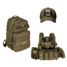 Набір шевронів 2 шт. на липучці Піхота ВСУ хакі 7х9,5 см, вишитий патч шеврон нашивка липучка