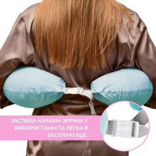 Подушка для годування диванчик 60х70х16 см SD бавовна антиалергенне волокно, для зручності мами, з блискавкою мята