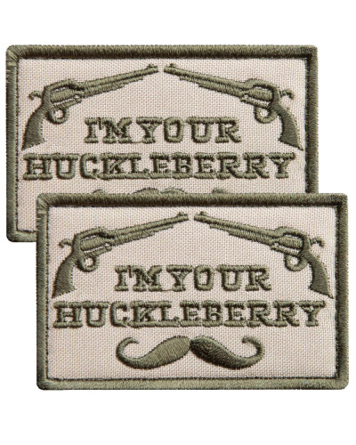 Набір шевронів 2 шт. з липучкою I am your Huckleberry 5x8 см хакі вишитий патч шеврон нашивка