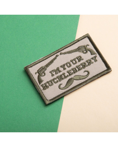 Набір шевронів 2 шт. з липучкою I am your Huckleberry 5x8 см хакі вишитий патч шеврон нашивка