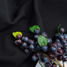 Тканина костюмна однотонна, 150 см, 282 г/м2, для одягу, суконь, костюмів, спідниць чорна 1001