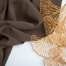 Тканина костюмна однотонна, 150 см, 282 г/м2, для одягу, суконь, костюмів, спідниць коричнева 1463