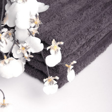 Рушник махровий 50х80 Хвиля щільність 450 г/м2 бавовна сірий