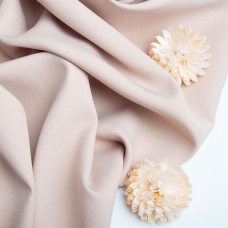 Тканина костюмна однотонна, 150 см, 282 г/м2, для одягу, суконь, костюмів, спідниць беж 1256