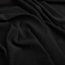 Тканина костюмна однотонна, 150 см, 282 г/м2, для одягу, суконь, костюмів, спідниць чорна 1001