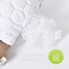 Подушка ортопедична з наволочкою Гречаний Комфорт IDEIA 50х70 см із валиком для підтримки шиї з лухою