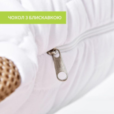 Подушка ортопедична з наволочкою Гречаний Комфорт IDEIA 50х70 см із валиком для підтримки шиї з лухою