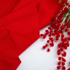 Тканина трикотажне полотно Кашкорсе, 130 см, 300 г/м2, бавовна червоній