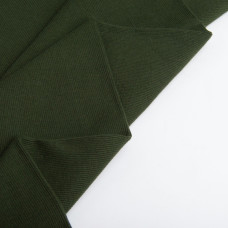 Тканина Кашкорсе IDEIA трикотажне полотно, 130 см, 300 г/м2, бавовна, рубчик, для манжетів, горловин, низ світшотів, темна хакі