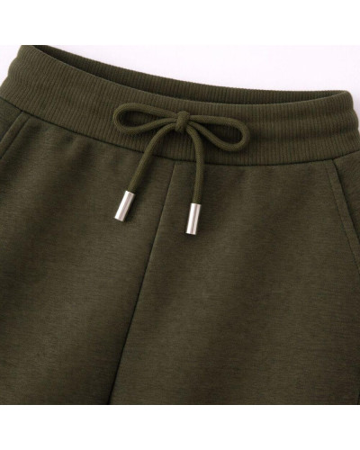 Тканина Кашкорсе IDEIA трикотажне полотно, 130 см, 300 г/м2, бавовна, рубчик, для манжетів, горловин, низ світшотів, темна хакі