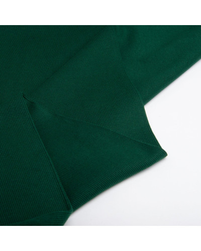 Тканина Кашкорсе IDEIA трикотажне полотно, 130 см, 300 г/м2, бавовна, рубчик, для манжетів, горловин, низ світшотів, смарагд