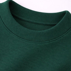 Тканина Кашкорсе IDEIA трикотажне полотно, 130 см, 300 г/м2, бавовна, рубчик, для манжетів, горловин, низ світшотів, смарагд