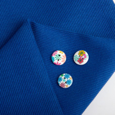 Тканина трикотажне полотно Кашкорсе, 130 см, 300 г/м2, бавовна електрик