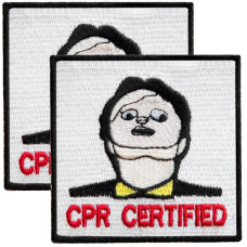 Набір шевронів 2 шт. з липучкою CPR Certified 7 см вишитий патч шеврон нашивка
