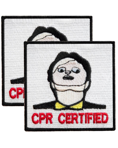 Набір шевронів 2 шт. з липучкою CPR Certified 7 см вишитий патч шеврон нашивка