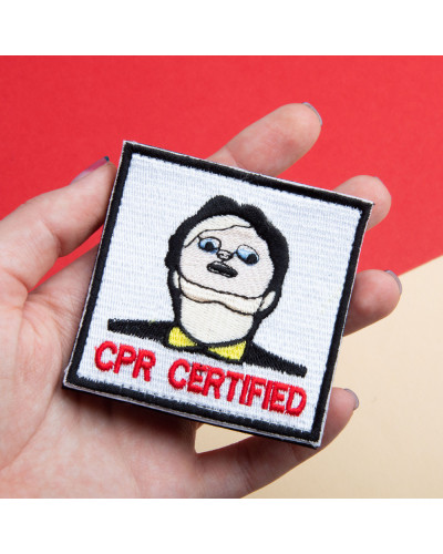 Набір шевронів 2 шт. з липучкою CPR Certified 7 см вишитий патч шеврон нашивка