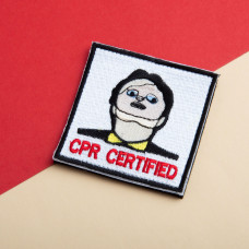 Набір шевронів 2 шт. з липучкою CPR Certified 7 см вишитий патч шеврон нашивка