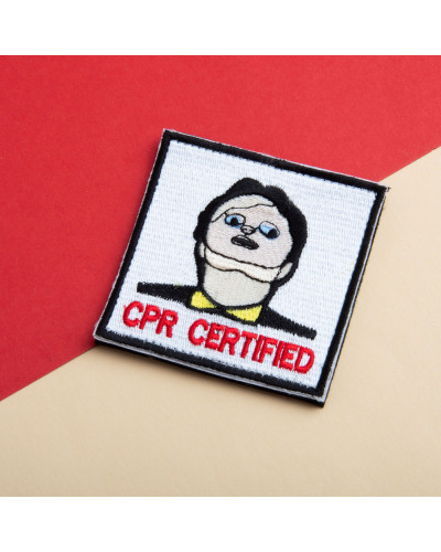 Набір шевронів 2 шт. з липучкою CPR Certified 7 см вишитий патч шеврон нашивка