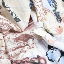 Тканина рушникова вафельна Годинник