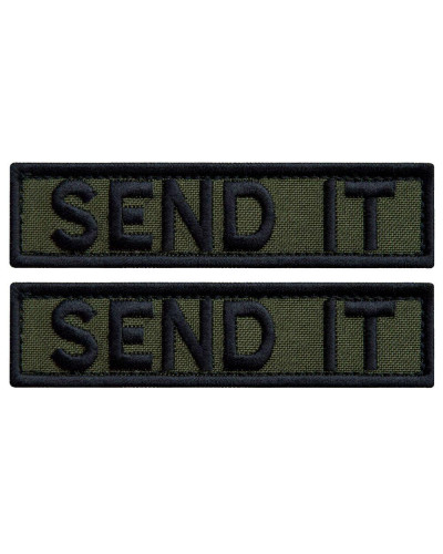 Набір шевронів 2 шт. з липучкою Send it 10x2,5 см вишитий патч шеврон нашивка