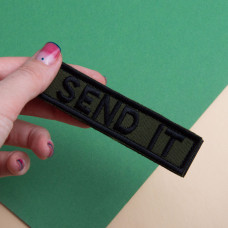 Набір шевронів 2 шт. з липучкою Send it 10x2,5 см вишитий патч шеврон нашивка