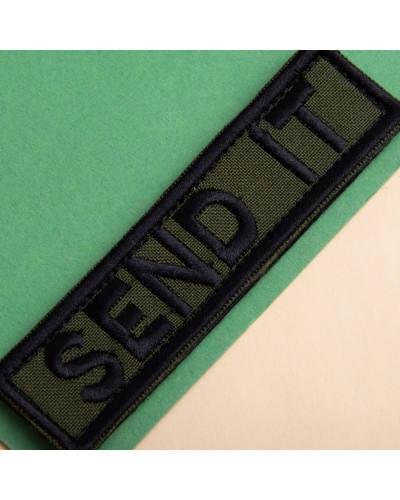 Набір шевронів 2 шт. з липучкою Send it 10x2,5 см вишитий патч шеврон нашивка