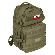 Набір шевронів 2 шт. з липучкою Череп Карателя Прапор Польщі 5х8 см, вишитий патч нашивка